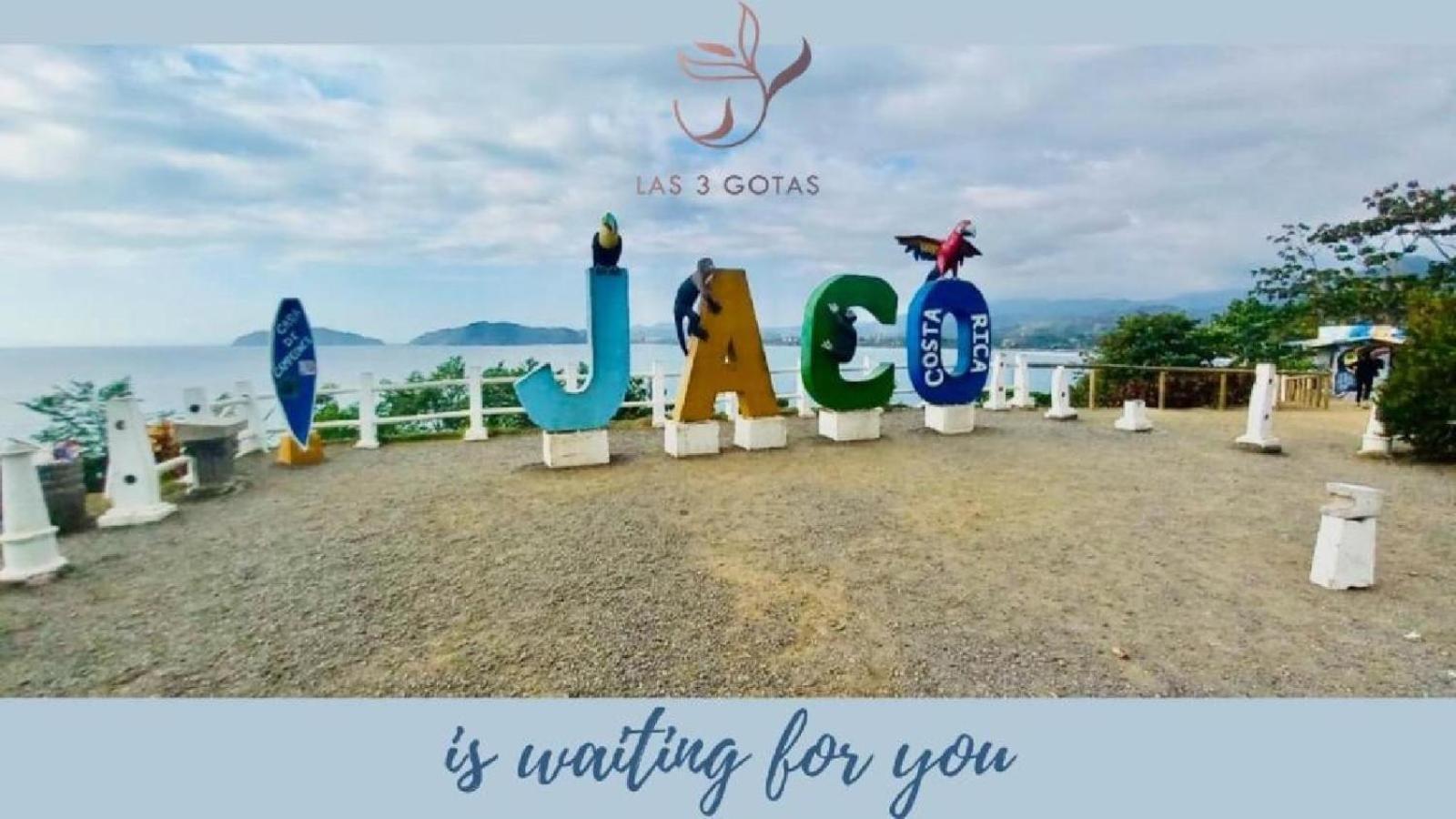 Apartamento De Lujo Las 3 Gotas Jaco, Frente Al Mar Con Vista A La Playa Bagian luar foto
